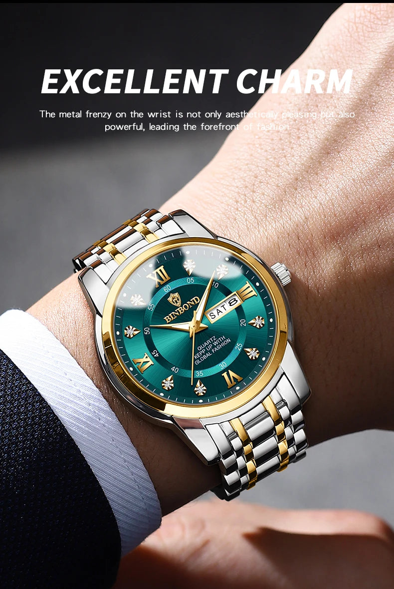 Luxury metalic men fashion watch