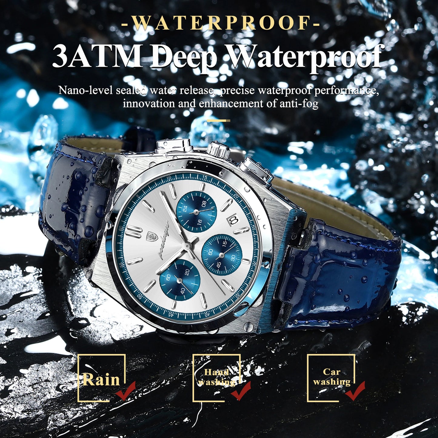 POEDAGAR Luxury Classic Mens Watch