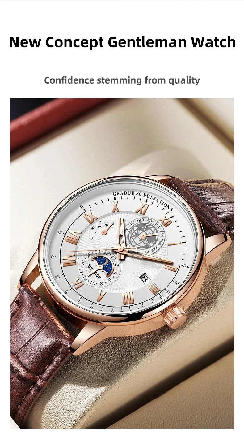 Luxe men Mechanical Quartz watch