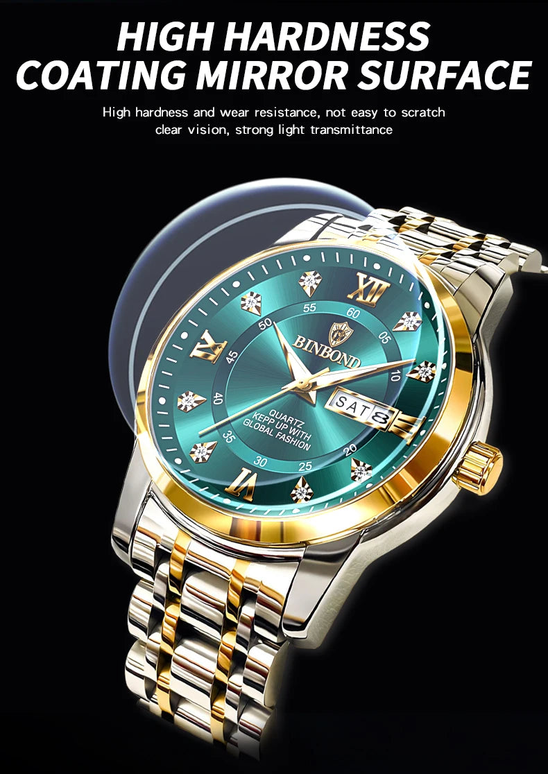 Luxury metalic men fashion watch