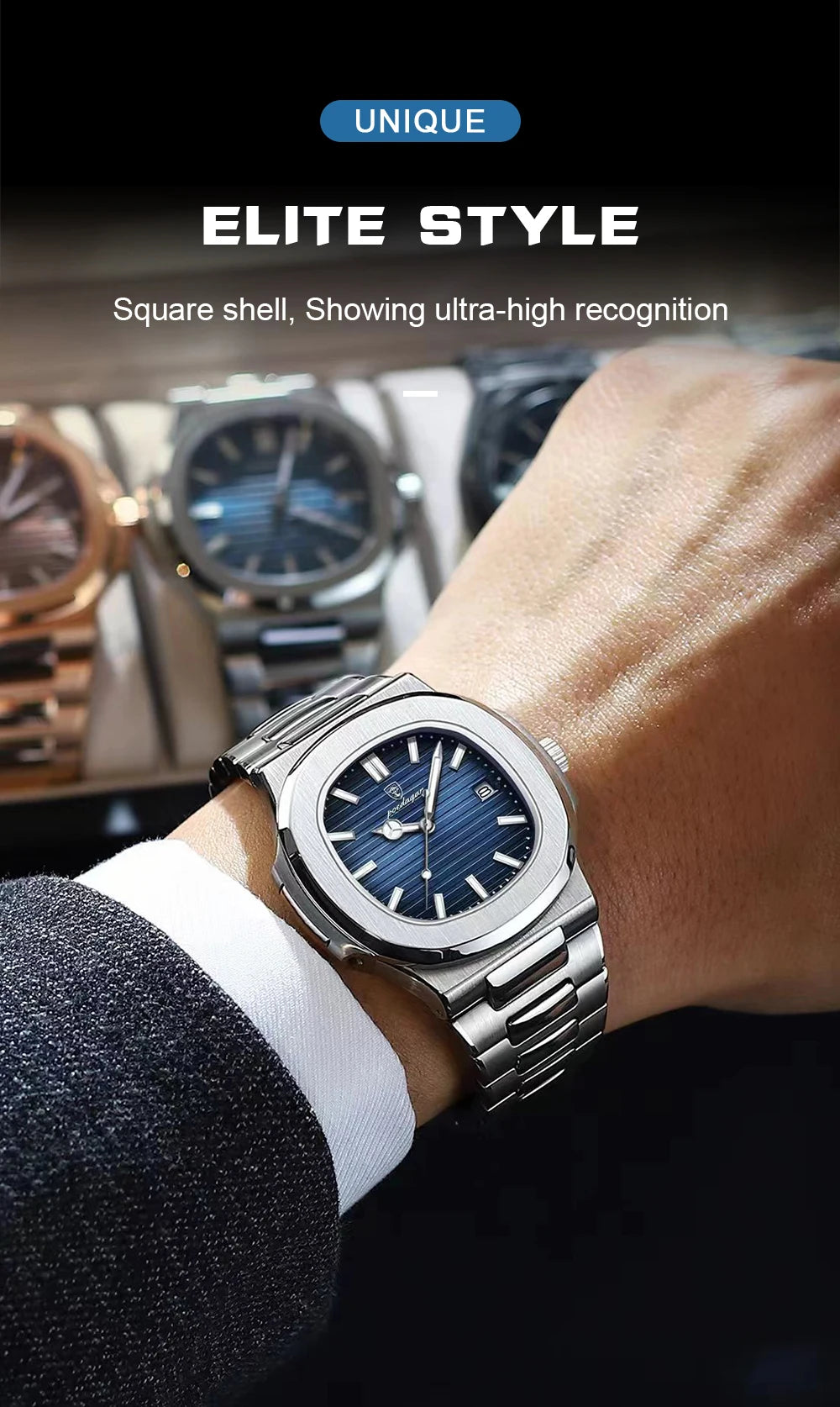 POEDAGAR Luxury Men Quartz Wristwatch