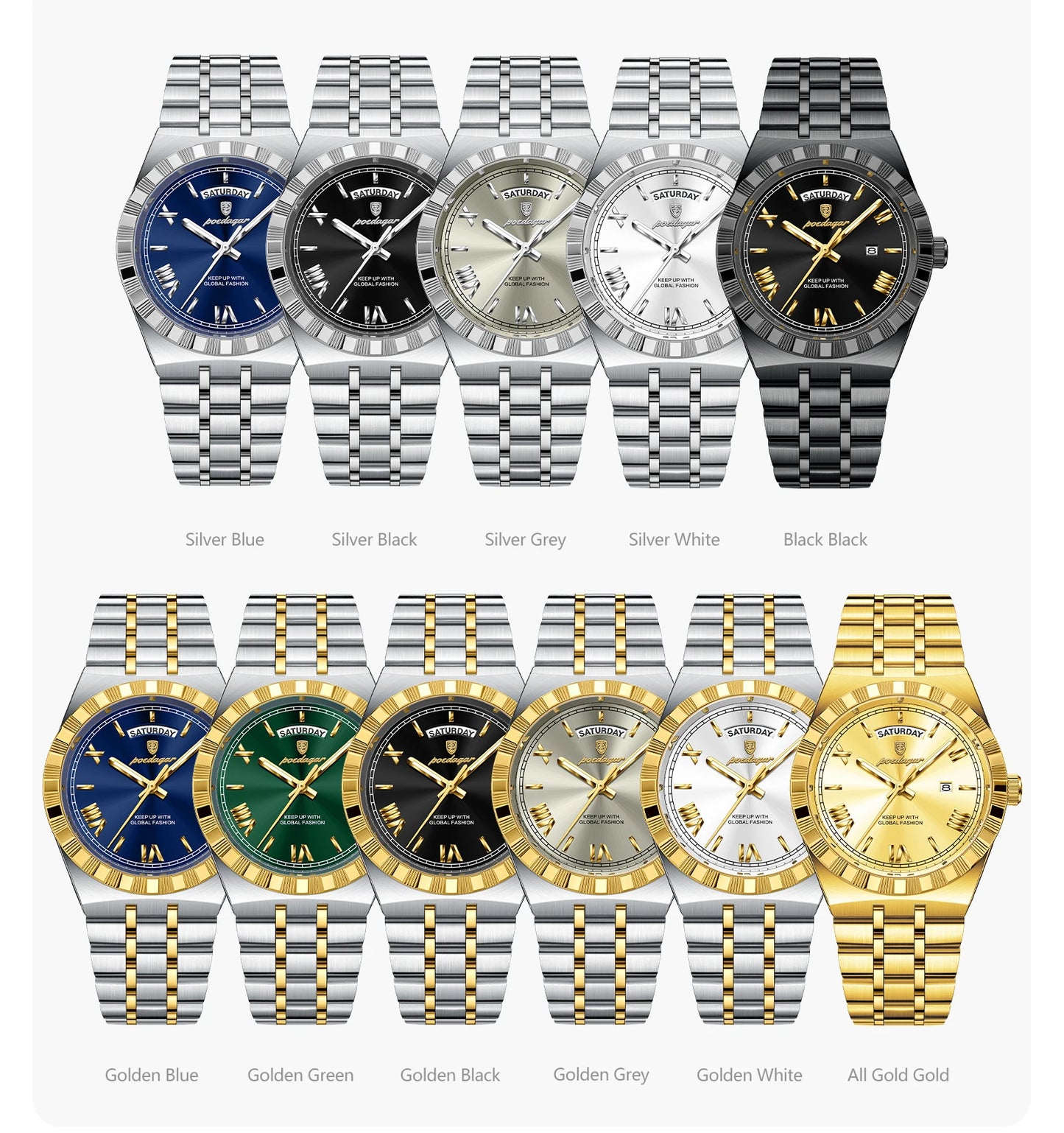 POEDAGAR Luxury Men business Wristwatch