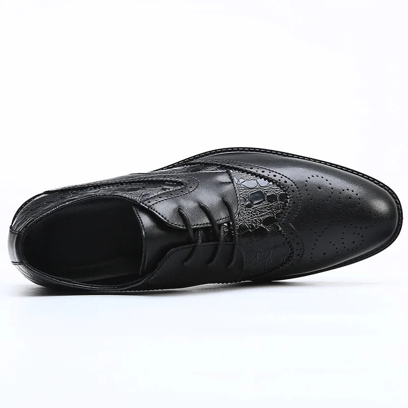 Mens British business office leather shoes