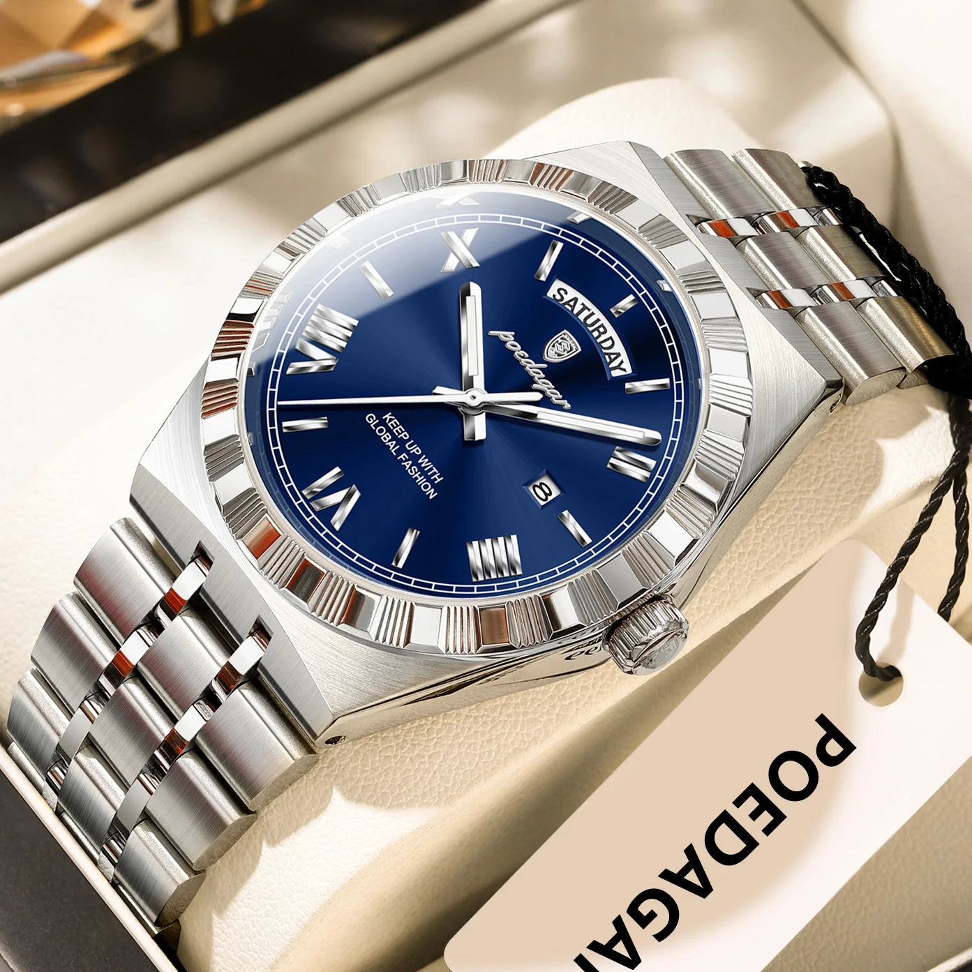 POEDAGAR Luxury Men business Wristwatch