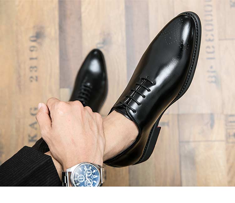 Men Formal Black business leather shoes