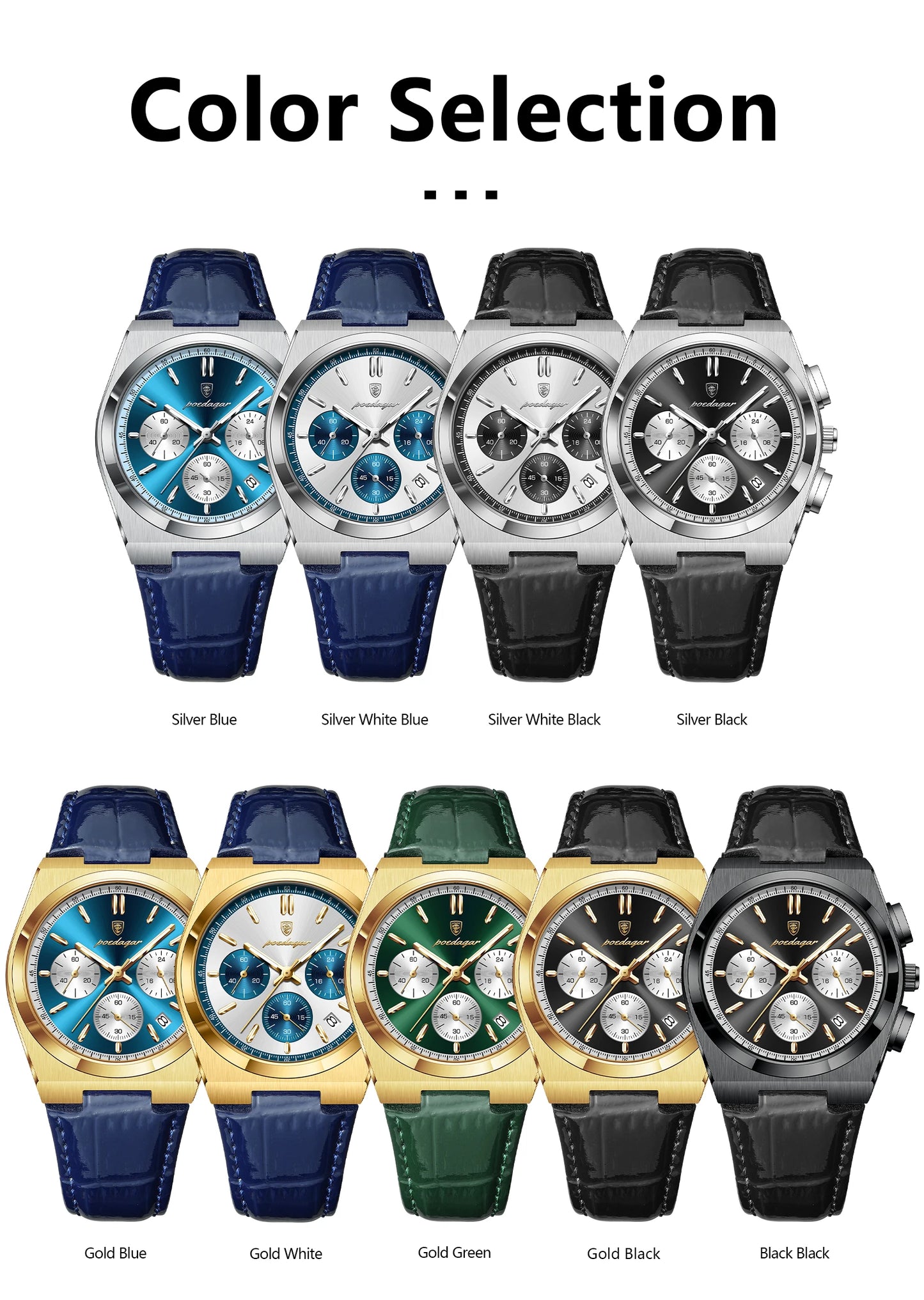 POEDAGAR Luxury Classic Mens Watch