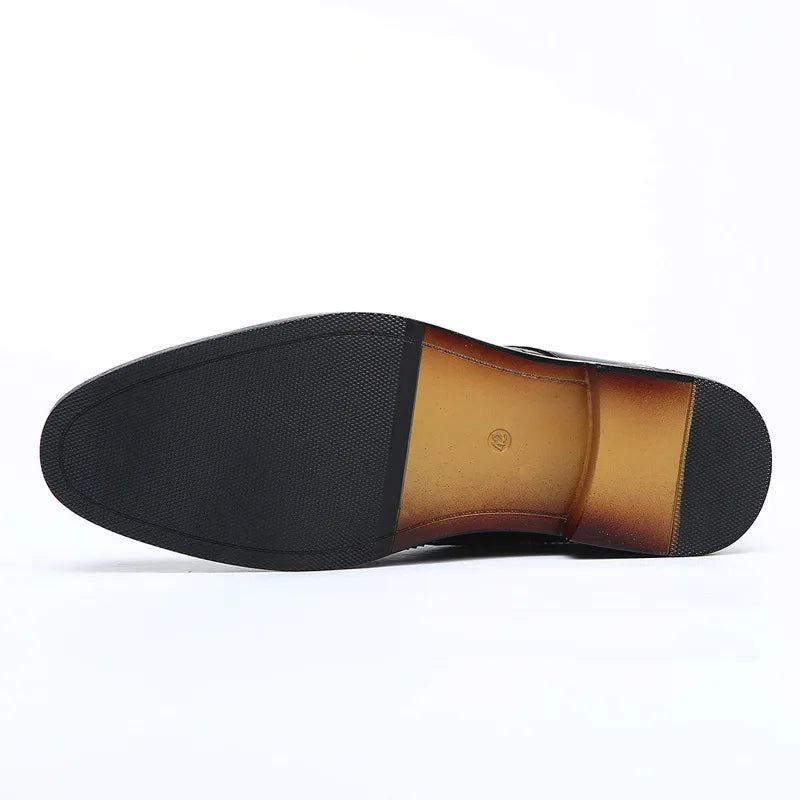 Mens British business office leather shoes