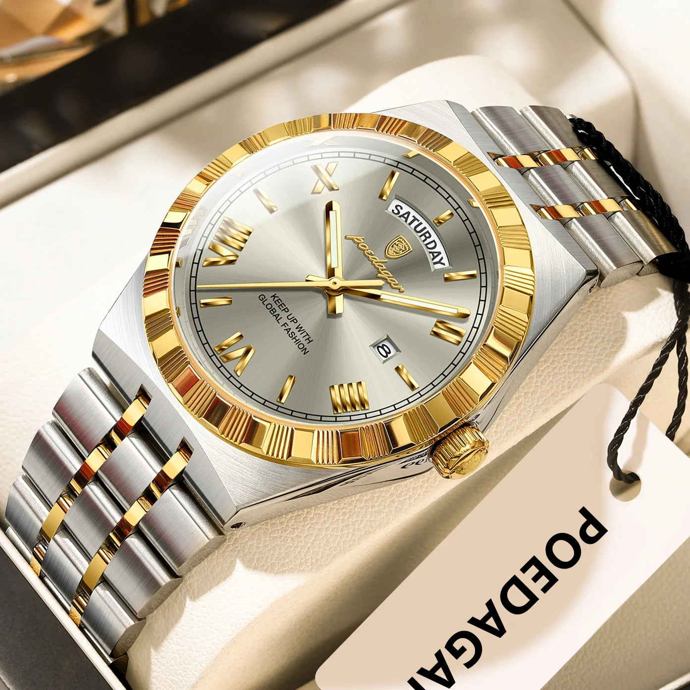 POEDAGAR Luxury Men business Wristwatch