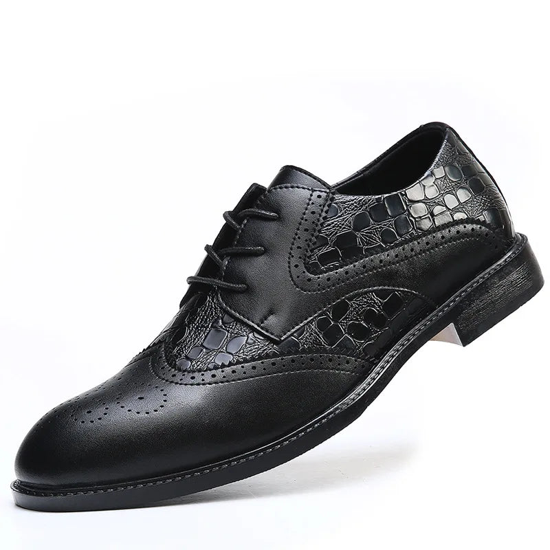 Mens British business office leather shoes