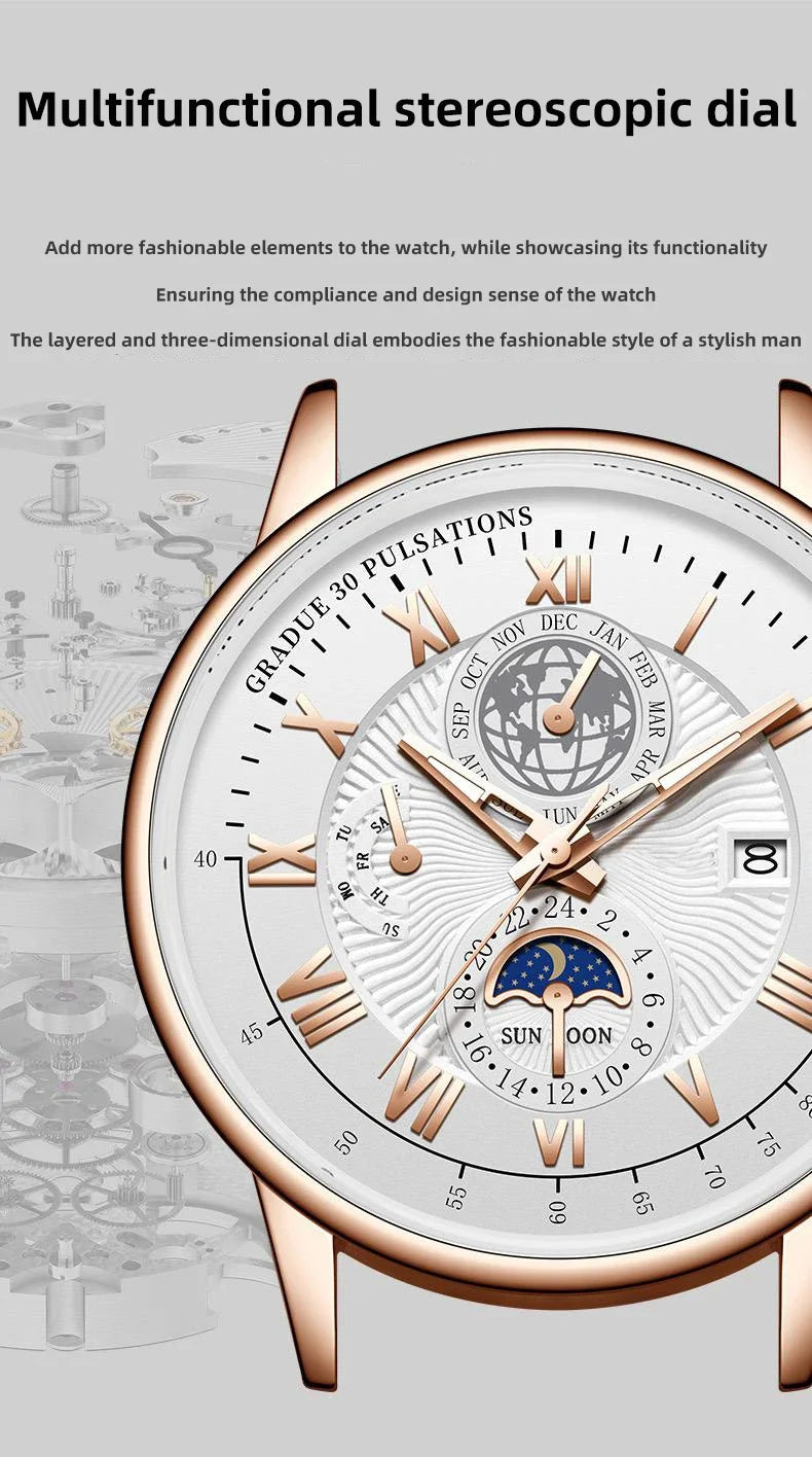 Luxe men Mechanical Quartz watch