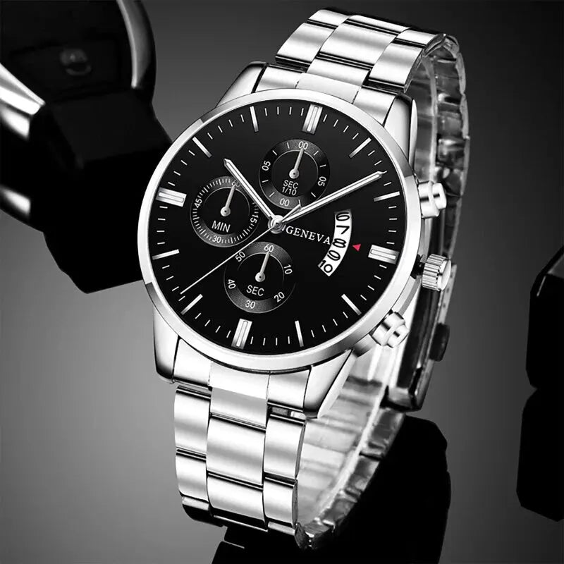 Metalic men business Quartz Wrist Watch