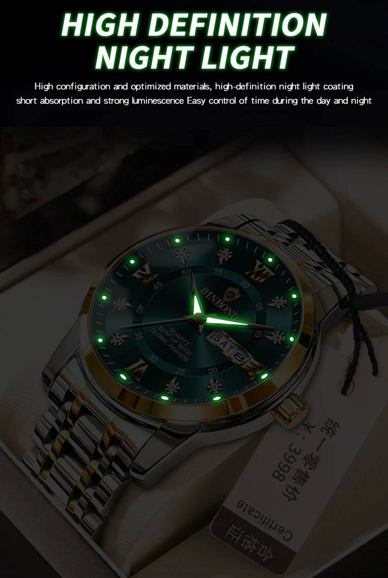 Luxury metalic men fashion watch