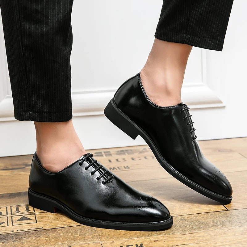 Men Formal Black business leather shoes