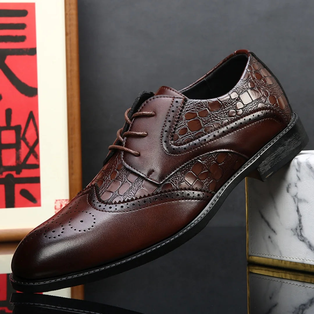 Mens British business office leather shoes
