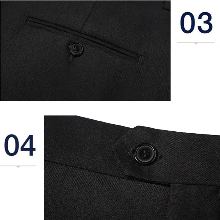 Class Black Men's Suit Pants