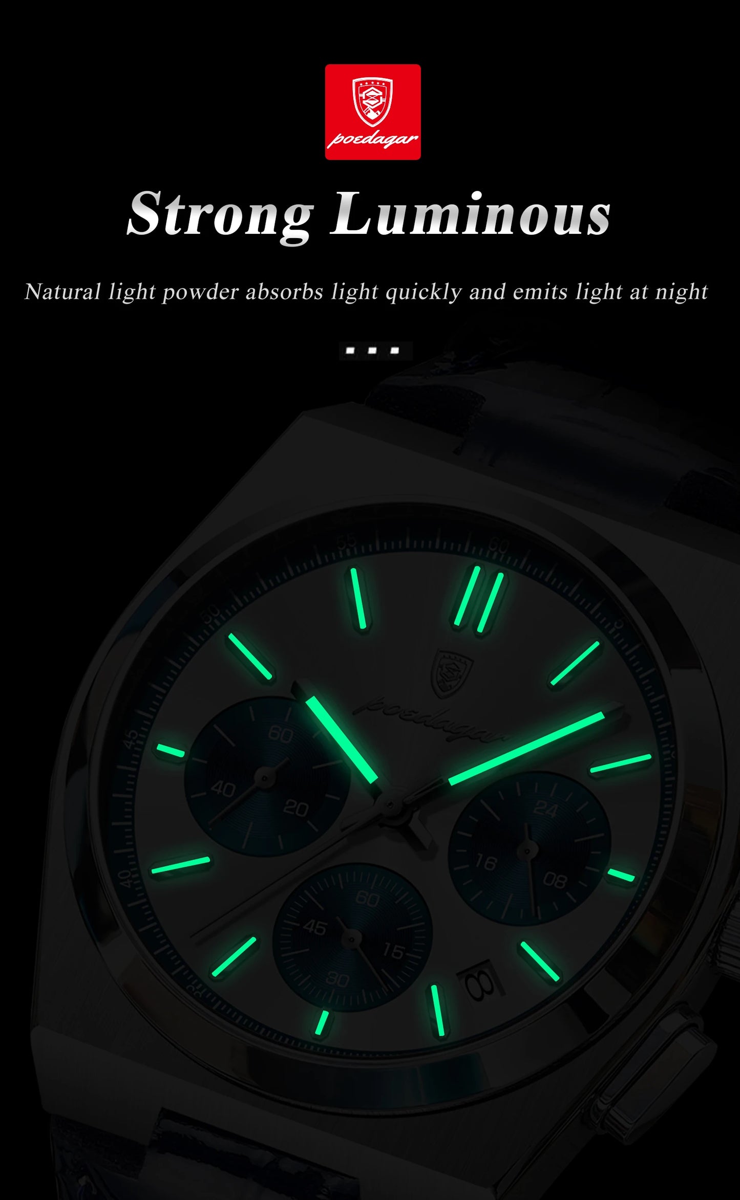 POEDAGAR Luxury Classic Mens Watch