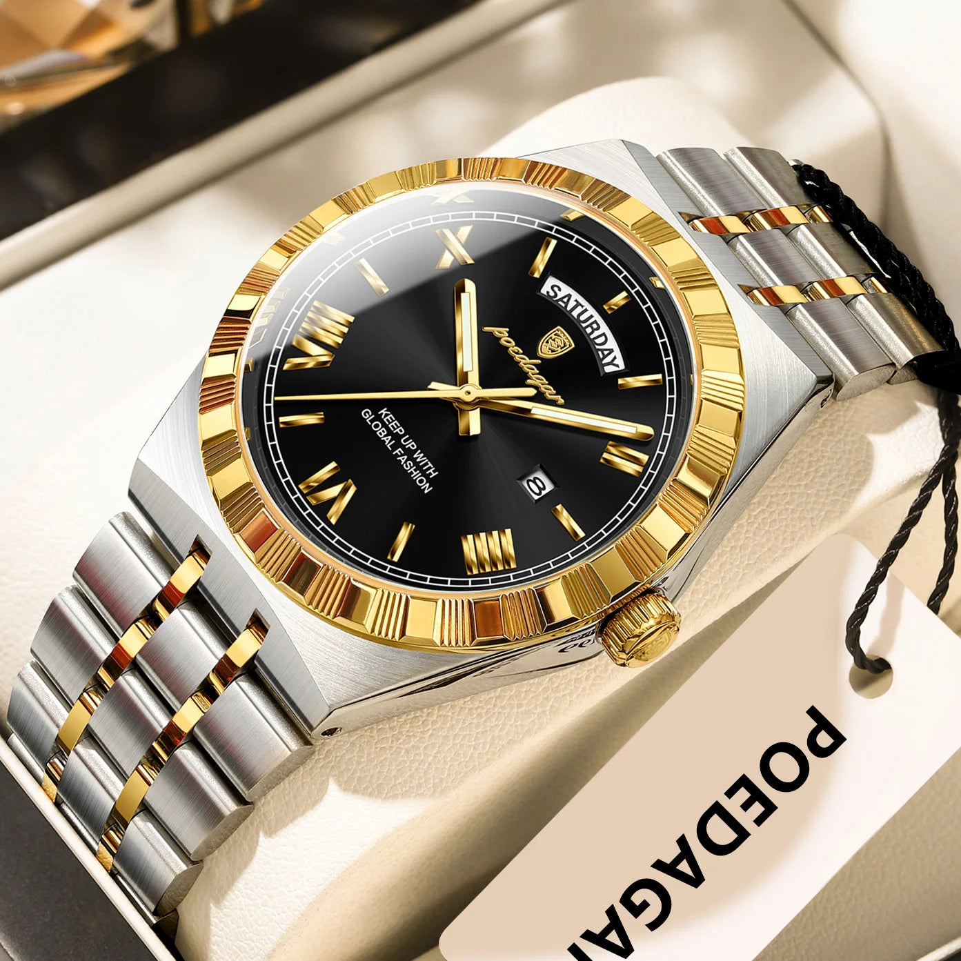 POEDAGAR Luxury Men business Wristwatch