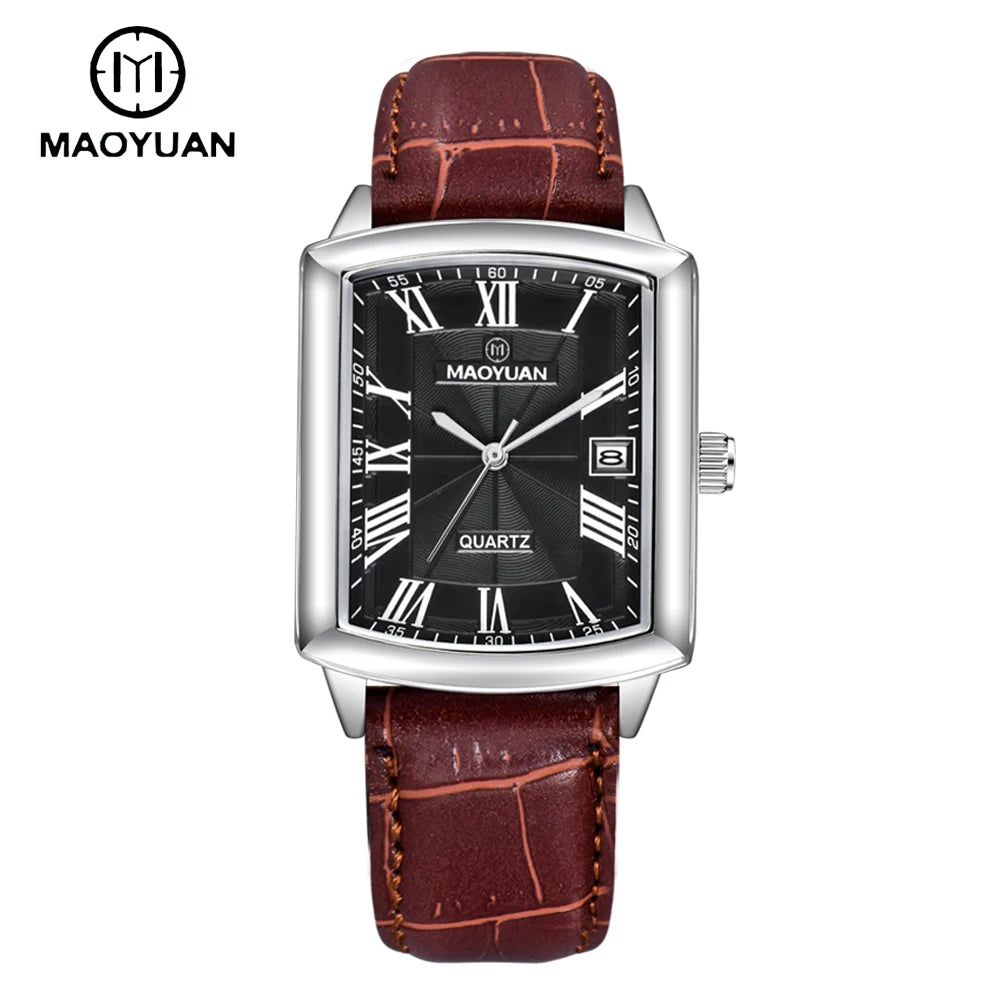 European Leather Quartz luxe men Watch