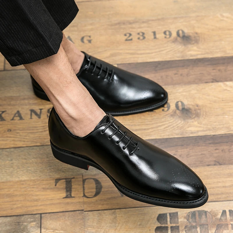 Men Formal Black business leather shoes