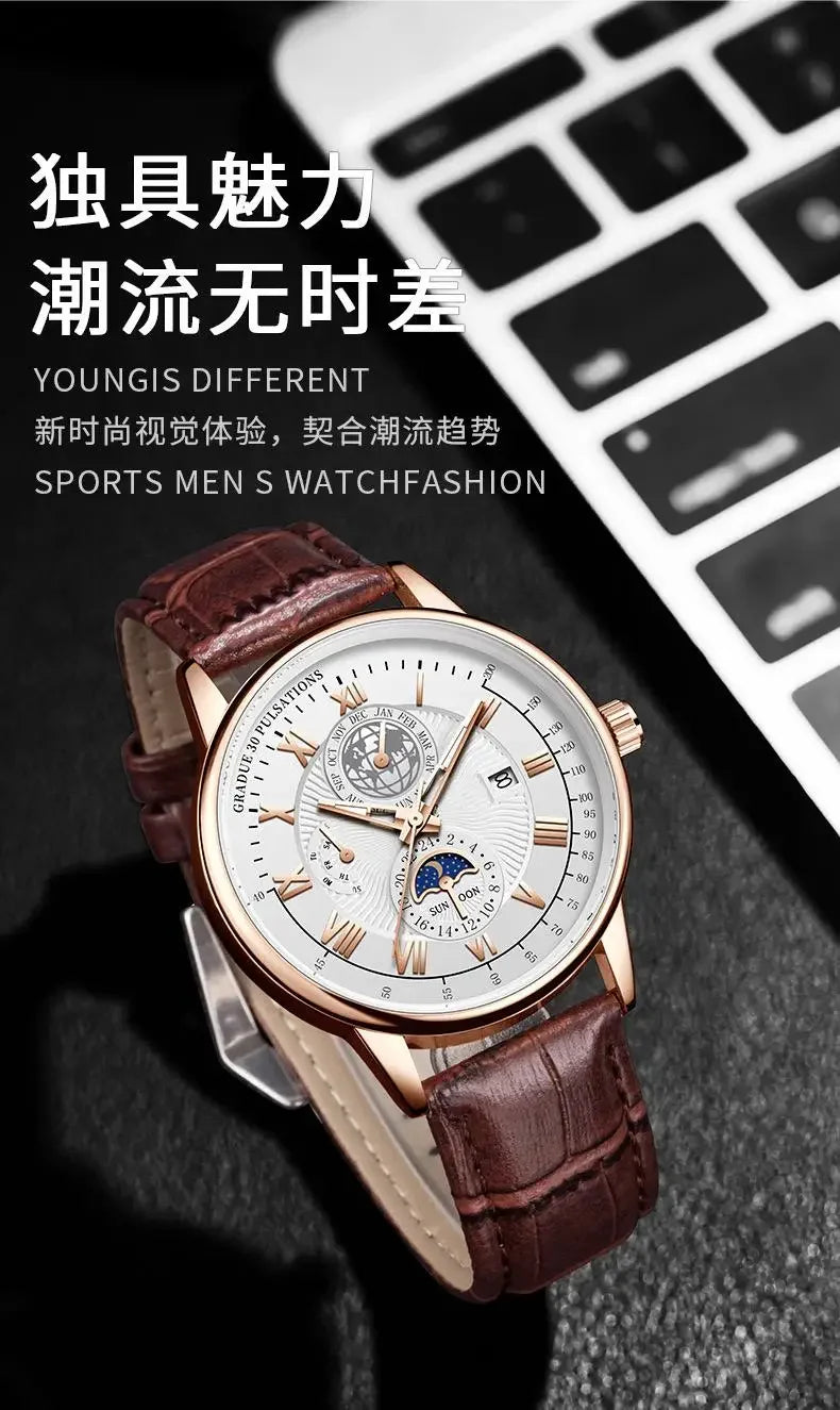 Luxe men Mechanical Quartz watch