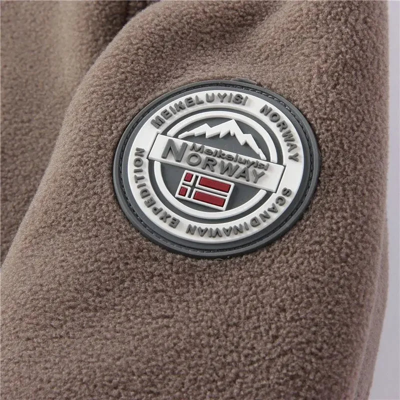 Men's Thick Velvet Windbreaker