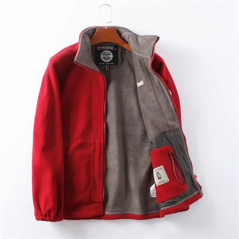 Men's Thick Velvet Windbreaker