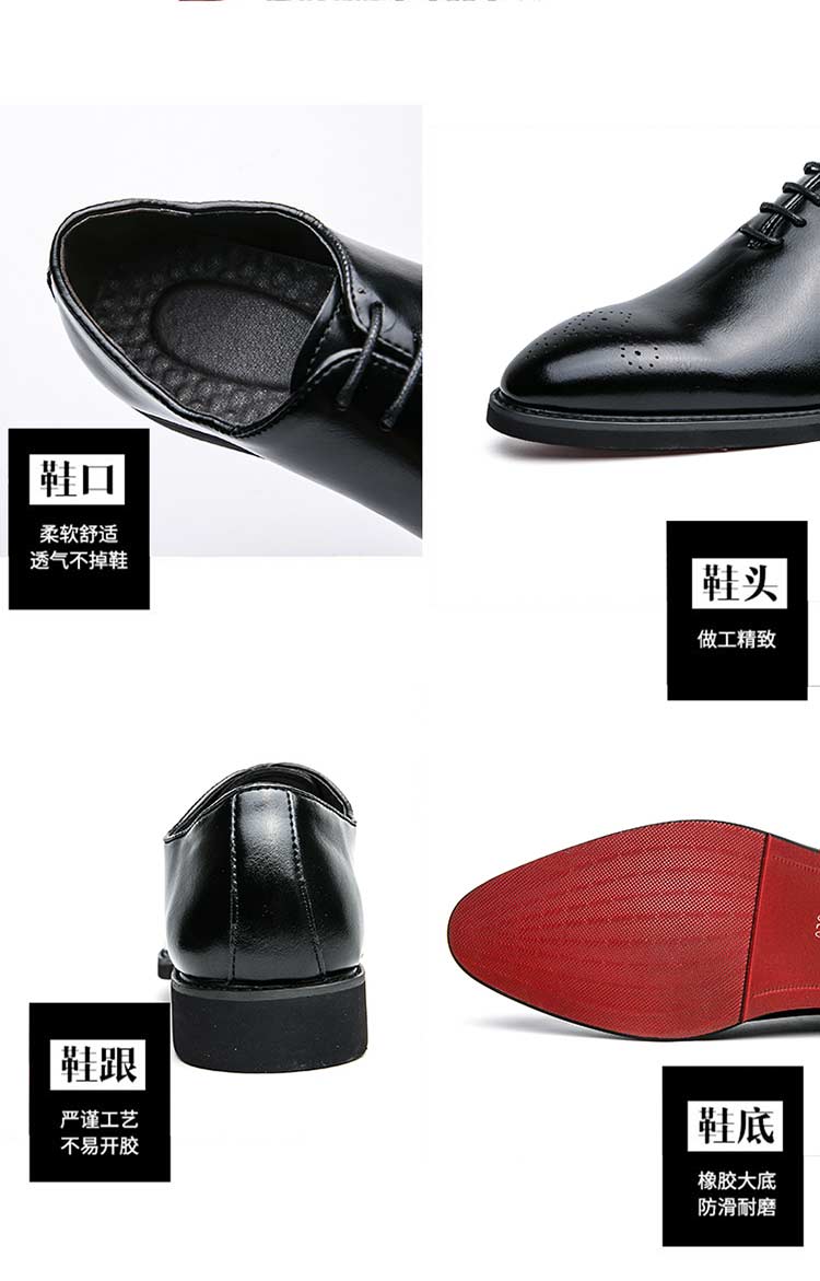 Men Formal Black business leather shoes
