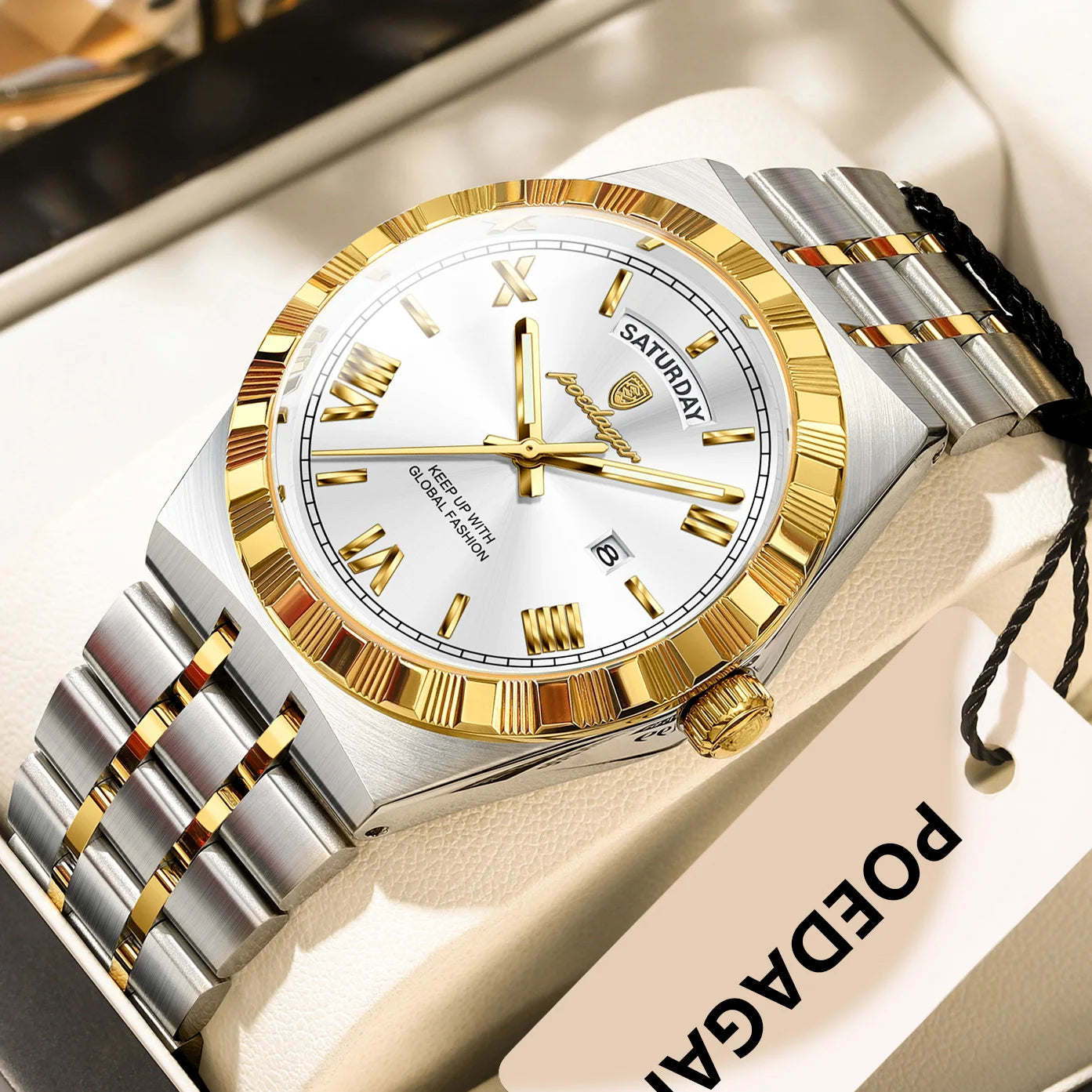 POEDAGAR Luxury Men business Wristwatch