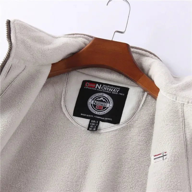 Men's Thick Velvet Windbreaker