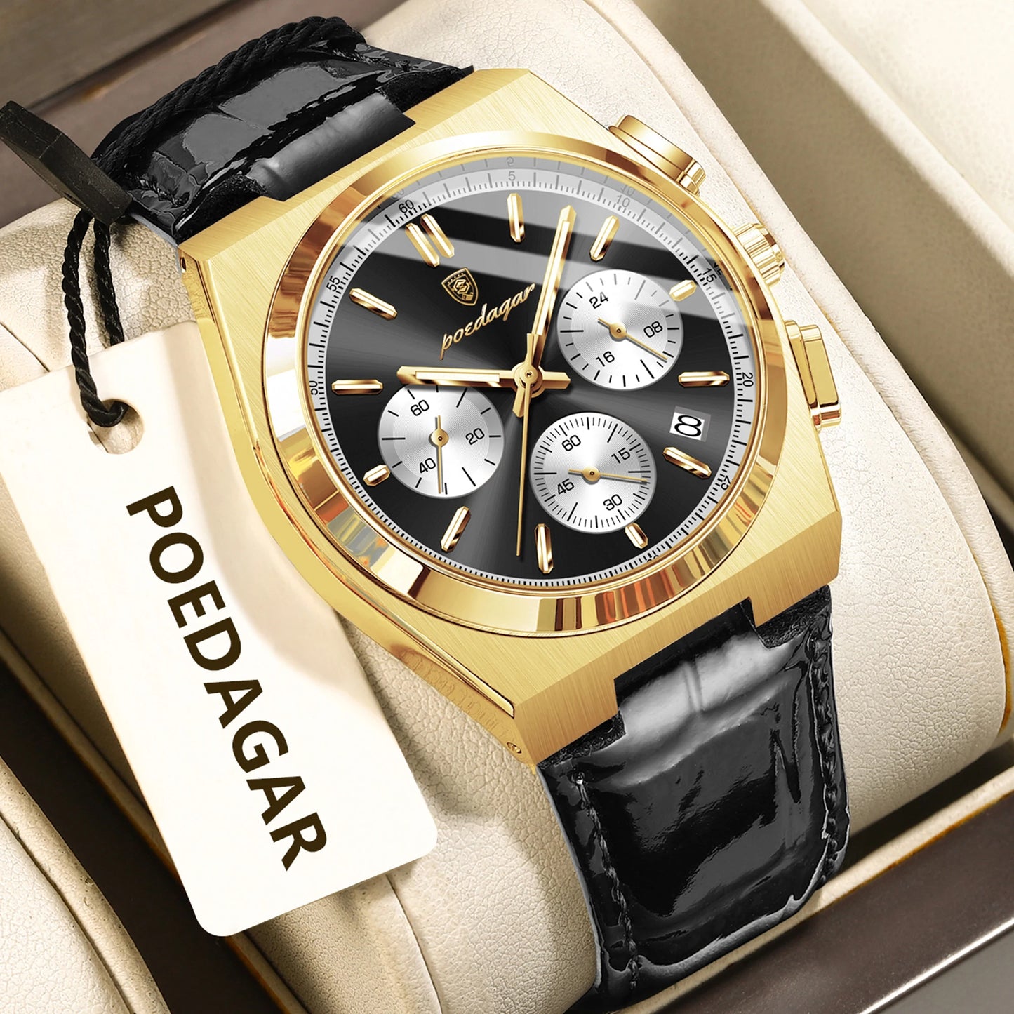 POEDAGAR Luxury Classic Mens Watch