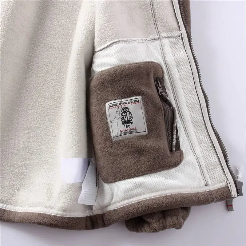 Men's Thick Velvet Windbreaker