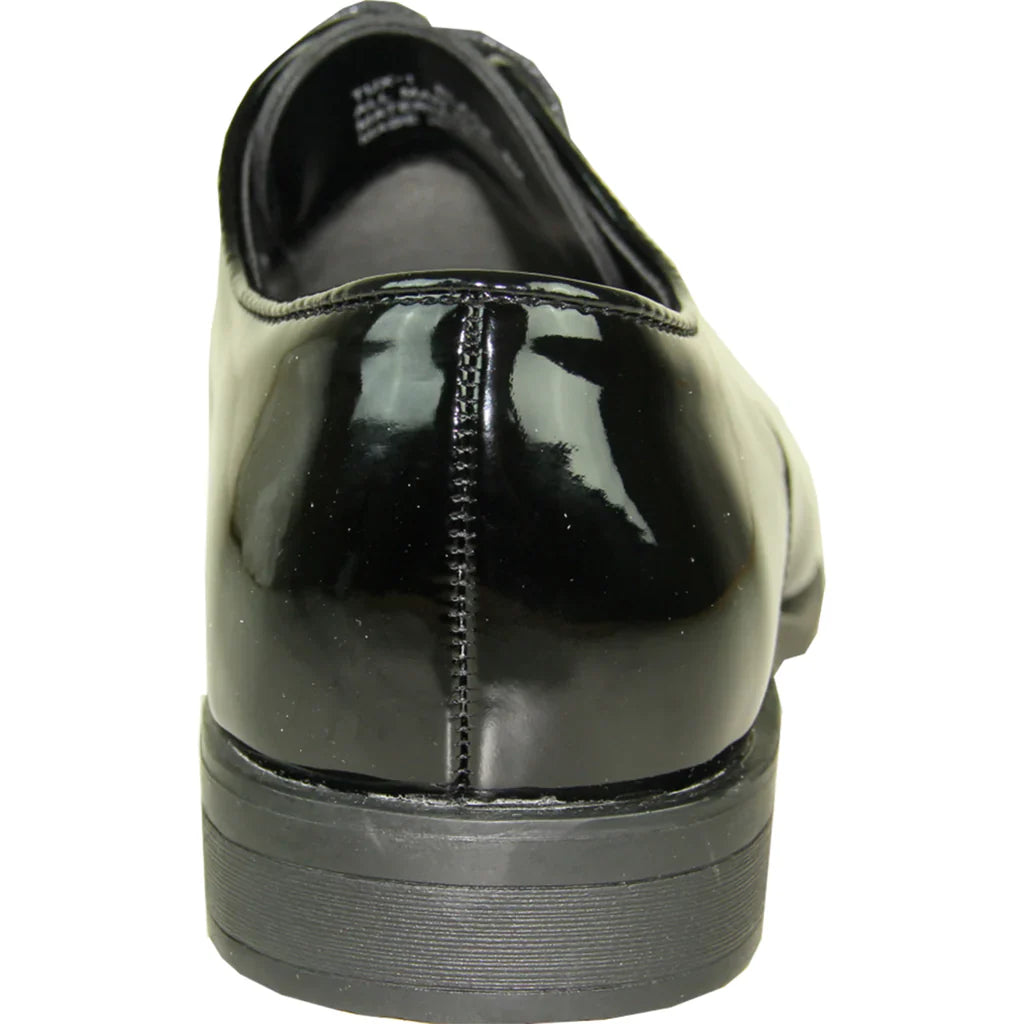 VANGELO Men Dress Shoe TUX-1 Oxford Formal Tuxedo for Prom & Wedding Black Patent