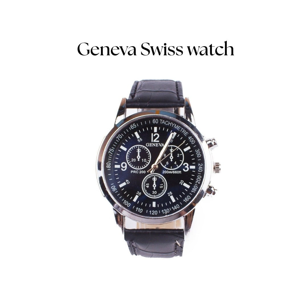 Blue Light Glass GENEVA Men Watch