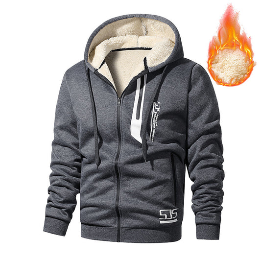 Autumn Men's Thickened Hooded Jacket