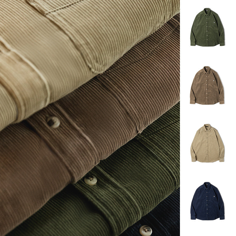 Men's Fashionable Personality Inner Layer Corduroy Inch Coat