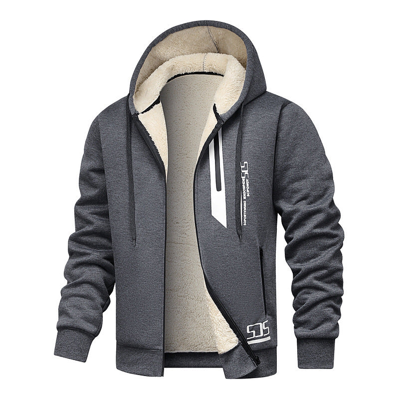 Autumn Men's Thickened Hooded Jacket