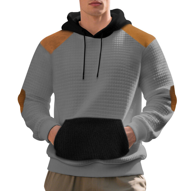 Men's Leisure Pullover Jacquard Hoodie