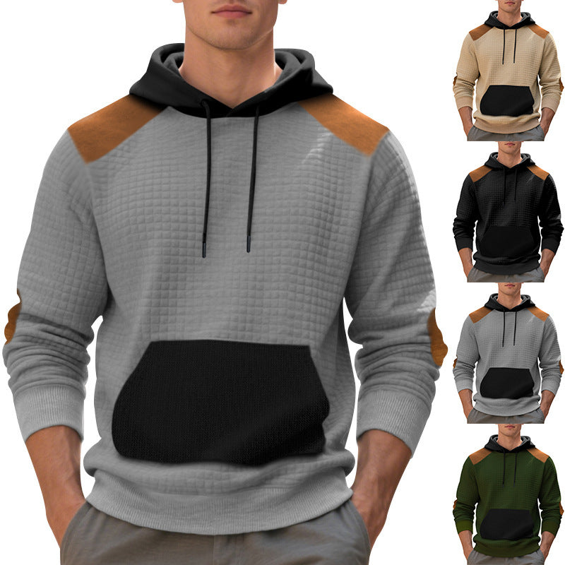 Men's Leisure Pullover Jacquard Hoodie