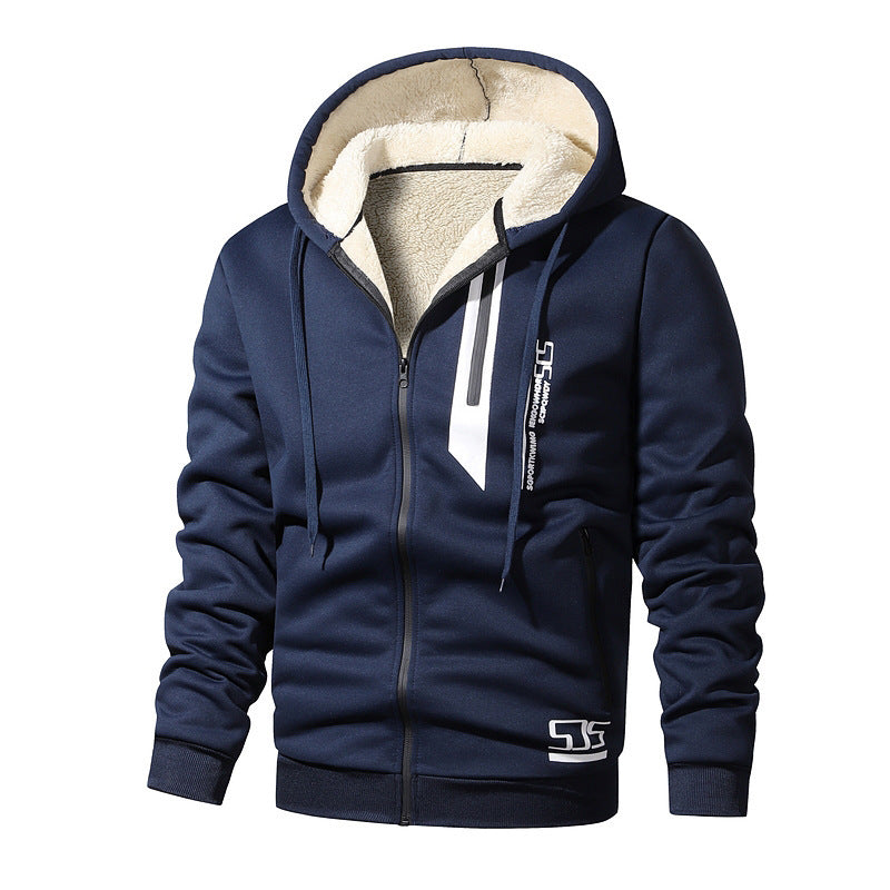 Autumn Men's Thickened Hooded Jacket